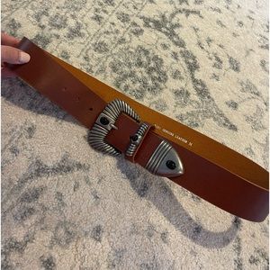 Gently used, boutique purchased leather belt. Approximately 42 inches in length.
